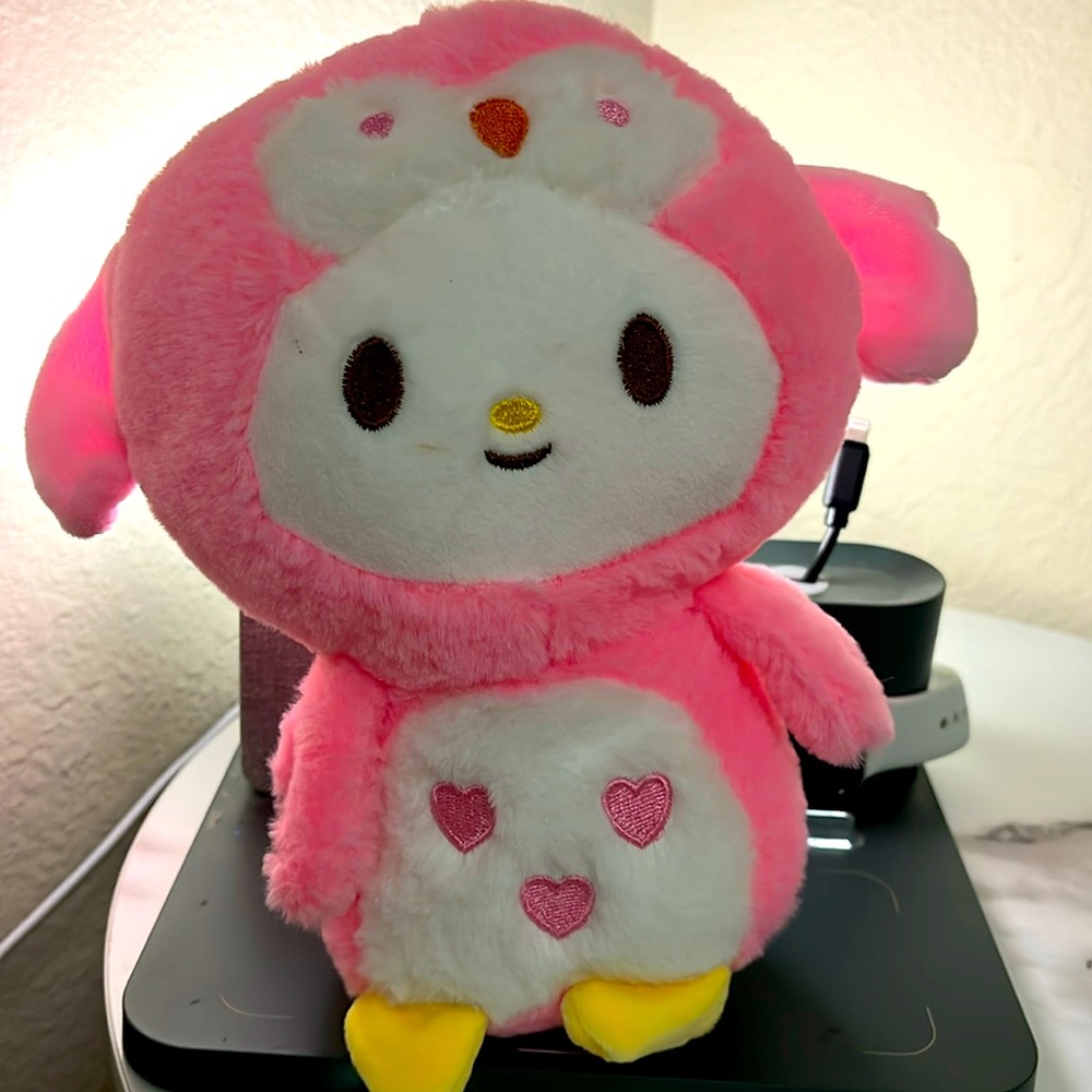 Cute pink stuff animal